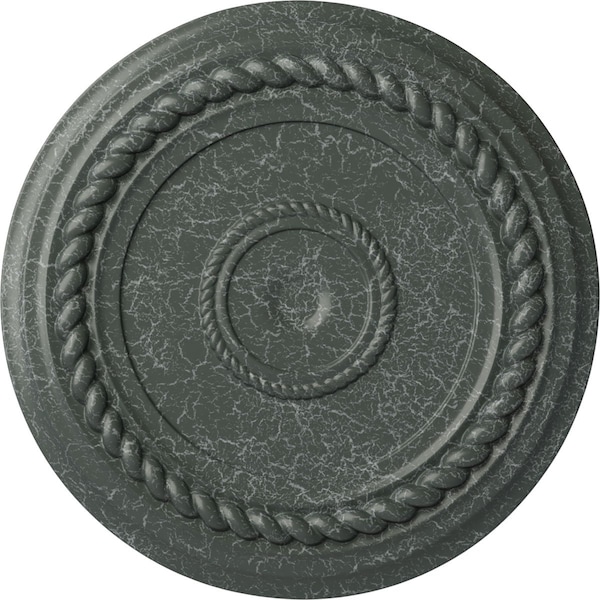 Ekena Millwork Alexandria Rope Medallion (Canopies up to 4 5/8"), 19 5/8"OD x 1 1/2"P, Athenian Green Crackle CM18ALAGC - main